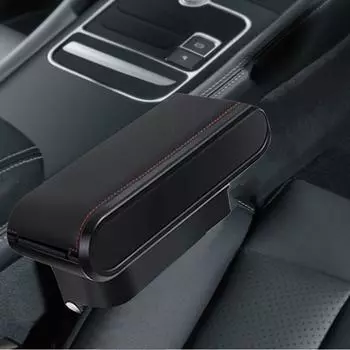 Ящик для подлокотника автомобиля, центральная консоль, коробка для салфеток, контейнер для подлокотника, органайзер для автомобильной консоли, регулируемый органайзер для автоподлокотника чёрный