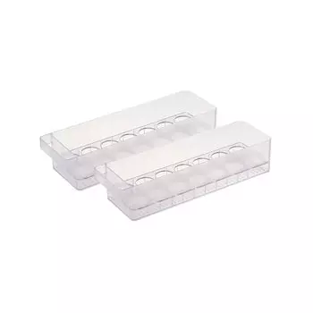 Ящик для яиц для холодильника Yamazaki Jitsugyo, ящик для яиц для холодильника на 14 предметов с ручкой, белый 5764 x 2 [Набор 2] белый