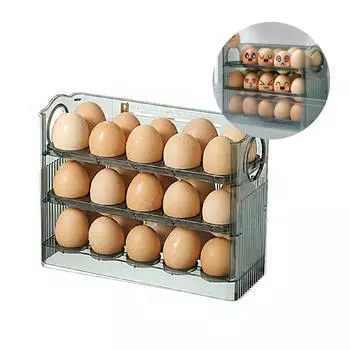 Ящик для яиц Холодильник Боковая дверца Откидная коробка для хранения Яичная стойка Лоток для яиц