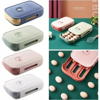 Ящик для яиц Контейнер для хранения яиц для ящика холодильника Тип лотка для яиц Органайзер для холодильника Контейнеры для еды Держатель кухонных принадлежностей