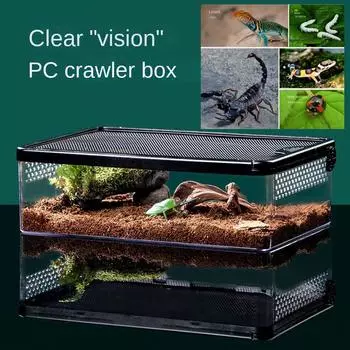 Ящик для разведения и размножения на гусеничном ходу, ящик для разведения и разведения роговой лягушки, хомяка, клетки для змей, аквариума с черепахами, ящик для мелких домашних животных, предотвращающий побег. Ящик для гусениц, товары для домашних животн