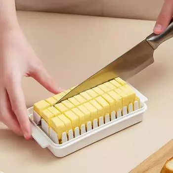 Ящик для резки масла, Ящик для хранения продуктов, Ящик для резки перегородок крышки, Ящик для хранения консервации в холодильнике, Ящик для хранения сыра белый