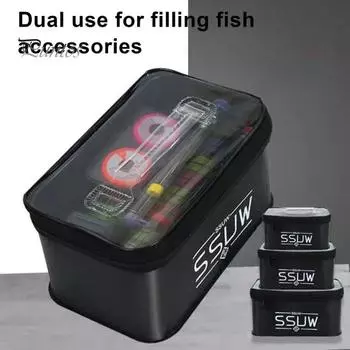 Ящик для рыболовных снастей Большая вместимость Легкий портативный ручка Прочные рыболовные приманки Аксессуары Органайзер Кейс для хранения Контейнер S красный