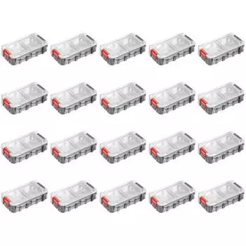 Ящик для рыболовных снастей большой емкости с прозрачным верхом и водонепроницаемым ящиком для инструментов (Красный + черный)