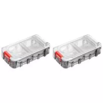 Ящик для рыболовных снастей большой емкости с прозрачным верхом и водонепроницаемым ящиком для инструментов (Красный + белый)