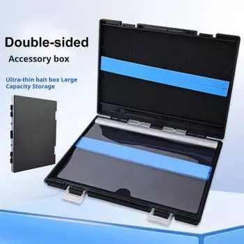 Ящик для рыболовных снастей, портативное хранилище для приманок, камуфляжный ящик для рыболовных снастей, пластиковые двухсторонние лотки для рыболовных снастей