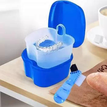 Ящик для скоб с двухсторонней щеткой для чистки, переносной ящик для хранения с корзиной для слива