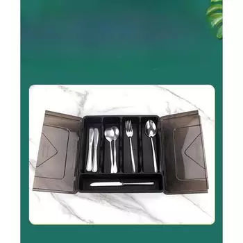 Ящик для столовых приборов, лоток для сортировки ложек с крышкой, пылеотделитель, ящик для хранения посуды, сортировка разного оборудования 31*30.5