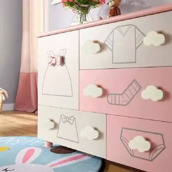 Ящик комода шкаф шкаф детская мебель ручки подвесные крючки дверная ручка облако ручки L 2pcs серый