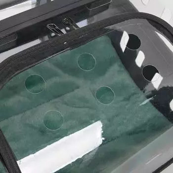 Ящик на колесиках для домашних животных, переносной, универсальный, на колесах, дышащий, ящик на колесиках для домашних животных, большая вместимость, прозрачная сумка для кошек темно-зеленого