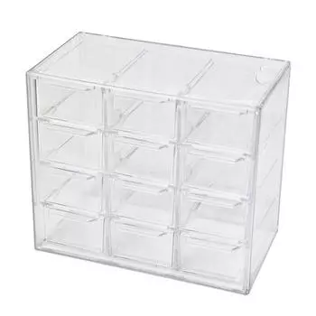 Ящик Пластиковый Стол Ремесло Настольный Ящик Для Хранения Мини Ящики 12.3*10*12cm,