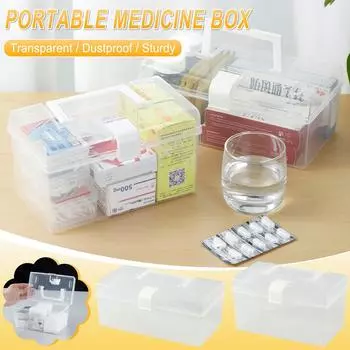 Ящик с замком для безопасного хранения лекарств, большой ящик для хранения в холодильнике для кухонного сейфа для еды
