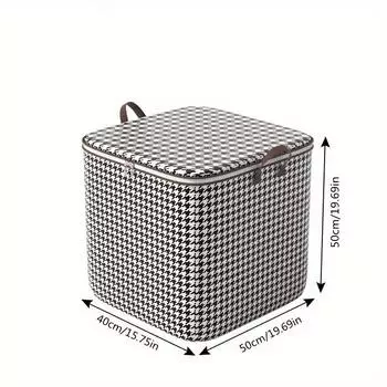 Ящики для хранения с узором «гусиная лапка», сумки для хранения одежды и одеял, контейнеры для хранения с ручками, органайзеры для шкафов Small 29.06gal