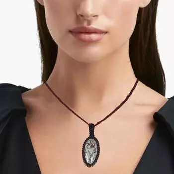 Яшма макраме ручная работа ожерелье драгоценные камни ювелирные изделия нить 20-36 реклама кулон