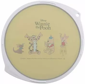 Yaxel Disney Cutting Board Winnie the Pooh and the Storm Made in Japan Reversible Antibacterial Treatment Round Shape жёлтый