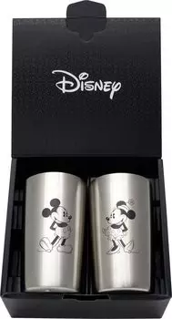 Yaxel Disney Pair Tumbler Set of 2 300ml Нержавеющая сталь Вакуумная изоляция Подарочный набор Микки Минни 81181 & серебряный