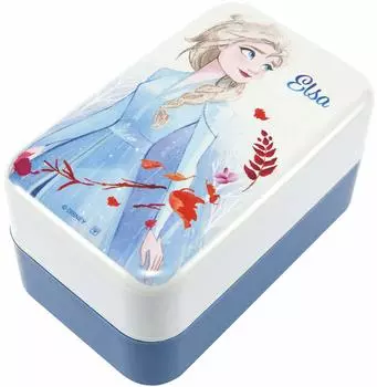 Yaxel Lunch Box Long Square 2 Tier Disney Made in Japan Lunch Box Frozen 2 Elsa