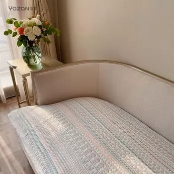 Yazan Gauze Pad Six-Layer Cotton Gauze Minimalist Modern Sofa Cover Towel Pure Cotton Fabric All Year Round Universal Sofa Cushion Squirrel Nuts 70 * 70cm
