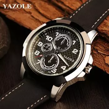 YAZOLE 350 Мужские спортивные часы Новые кварцевые часы Локомотив Креативные часы Мужские часы