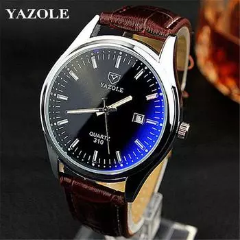 YAZOLE мужские и женские модные водонепроницаемые кварцевые часы мужские светящиеся деловые часы с календарем мужской подарок