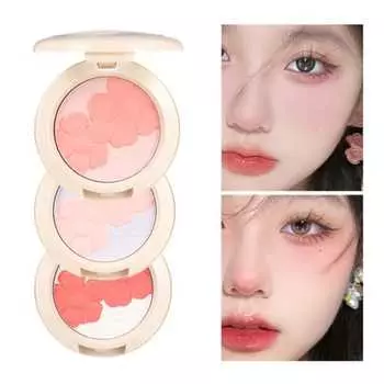 Язык цветов Tipsy Cheek Тонкая пудра, которая осветляет цвет лица с помощью двухцветных цветочных румян 5 г - 03#Camellia