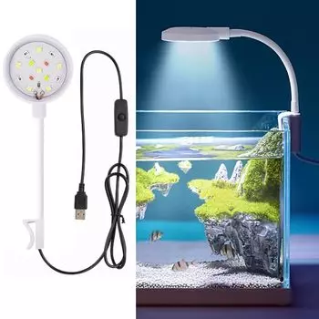 YBGGJO Aquatic Plant 14 LED Four Color 3W High Brightness Fill 360 градусов Low для декоративного выращивания водных тропических золотых рыбок Аквариумный резервуар Small