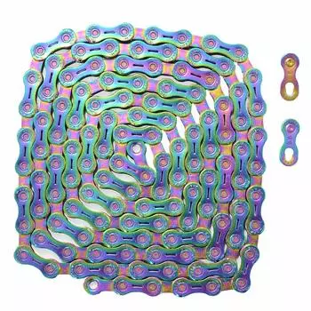 YBN 11 Speed Chain 126 Link Lock for Shimano Sram ST2206 SLA-H11-TIC w/Power Campagnolo, RainBow,
