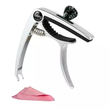 YCHIRO Guitar Guitar Zink Ultra Quick Bridge Pin Removal For 1 Протирочная ткань в комплекте Capo, One-Touch Capo, сплав, свет, изменение, регулируемый, функция,