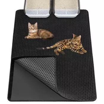 Ycozy Extra Large Cat Litter 90 x Cat Toilet Double Side Opening Cat Litter Removal Splat Prevention Double EVA Cat Honeycomb Waterproof and