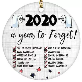 Year A 2020 To Remember Pandemic Quarantine Christmas Ornament Xmas Decor Tree Forget