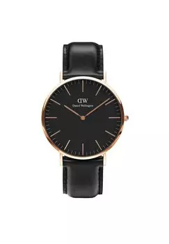 Year Imported Daniel Wellington DW Watch Classic Black Sheffield 36mm Clock Watch Brand Stylish Leather Black Present Girlfriend Boyfriend Simple