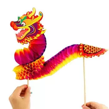 Year Paper New Dragon Dance Diy Toy Wedding Parties Decoration Mascots Prop StyleC