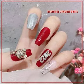 Year Pendant 2022 Year New Year Nail Art DIY Nail Decoration Nail Art Rhinestone Zodiac Jewelry 3