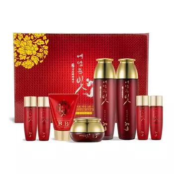 Yedam Yunbit Красный женьшень 4 типа Базовый набор для женщин Сапонин Фитотерапия Улучшение морщин Отбеливающая функция