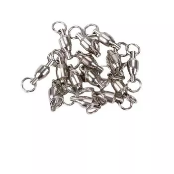Yediao 8 кольцевой рыболовный двойной сварной подшипник вертлюг рыболовные снасти аксессуары сумка 8 кольцевой разъем 0#*50pcs серебряный