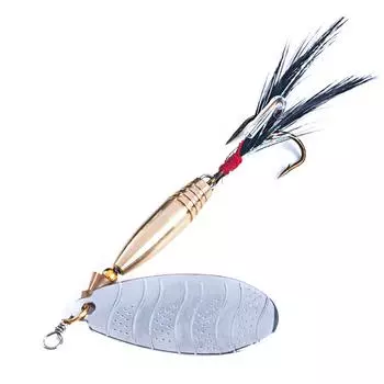 Yediao высококачественная металлическая ложка-спиннер, рыболовные приманки, воблеры, спиннер-приманка, 13 г, приманка с блестками, тройной крючок с перьями