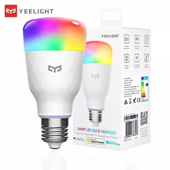 Yeelight 1S красочная лампа E27 умное приложение WIFI пульт дистанционного управления умная светодиодная лампа температуры для приложения xiaomi mijia