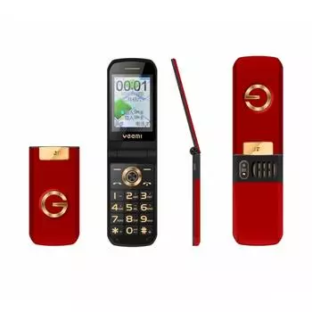 YEEMI G9000 раскладной мобильный телефон с экраном 2,6 дюйма, большой клавиатурой, двумя SIM-картами, фонариком и волшебным голосом, симпатичный мобильный телефон Standard чёрный