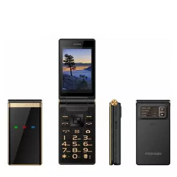 YEEMI M2+ 4G LTE раскладной мобильный телефон 2,84 дюйма двойной экран большие буквы вибрация Bluetooth MP3-плеер 1800 мАч двойной SIM-телефон золотой