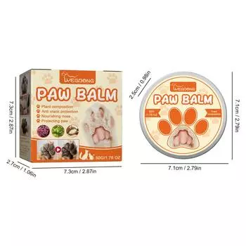 Yegbong All-Natural Dog Paw Pad Balm Нетоксичный, безопасный для облизывания, успокаивающий бальзам для лап для собак 50g