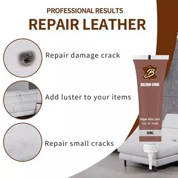 YEGBONG гель-краска для ремонта кожи для автомобиля, кожа, уход за автомобилем, кожаное сиденье, дополнительный восстанавливающий крем-паста, 20 мл White 20ml