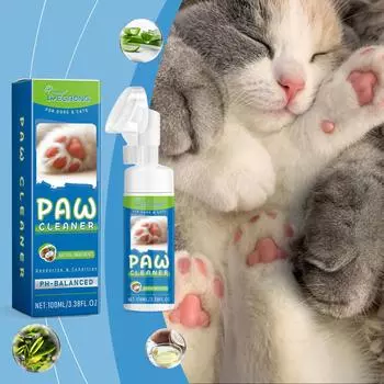 Yegbong Pet Paw Cleaner Dogs Cats Paw Cleaning Paw Cleaning Foot Care Foam 100ml