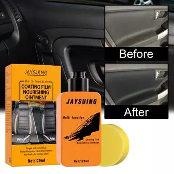 YEGBONG Средство для восстановления автомобильного салона Воск для ухода за кожей Диван Сиденье Кожаный салон Пластиковая приборная панель Пыль и полирующий воск 120mL