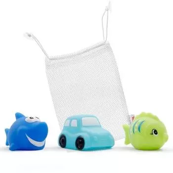 Yekko Mom LED Bath Water Play Toy Friends 3 типа + Net A Set, корейские игрушки для ванны