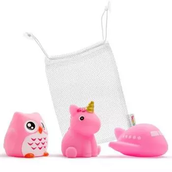 Yekko Mom LED Bath Water Play Toy Friends 3 типа + Net D Set, корейские игрушки для ванны