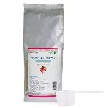 Yekko Mom Milk Bubble Соль для ванн для ванн со вкусом клубники, 1000г, 1 шт.