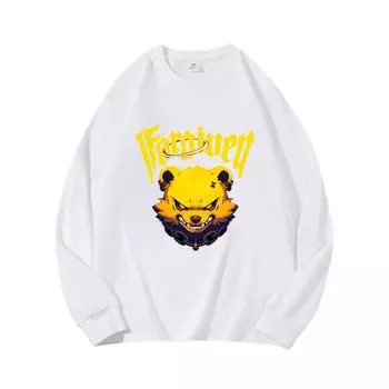 Yellow Bear Осенняя одежда с длинными рукавами из чистого хлопка, новый мужской и женский топ, весенний внутренний слой, базовая рубашка, футболка с круглым вырезом и длинными рукавами M коричневый