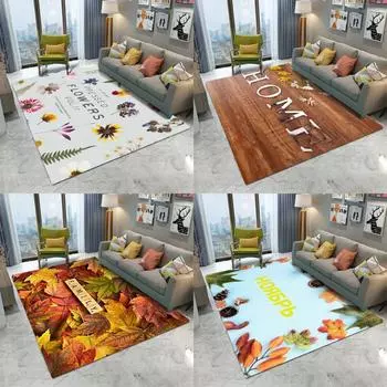 Желтые цветы на черном фоне Нескользящий коврик Ковры для пола Ковер для кухни Спальни Гостиной Украшения 40X60cm-16x24in