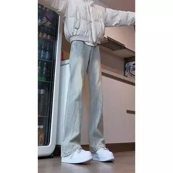 Yellow Mud Jeans Men s Autumn Design Pants American Narrow Version Straight and Flared Pants S синий