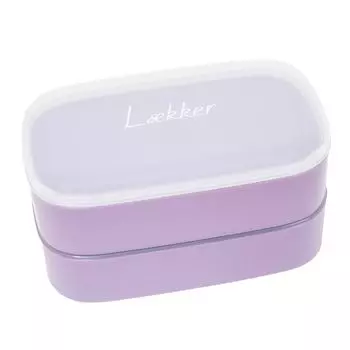 Yellow Studio Oval Lunch Box with Lunch Made in Lilac Purple Lkker 2-Tier Belt, Japan,